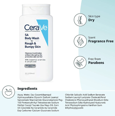 SA Body Wash for Rough & Bumpy Skin